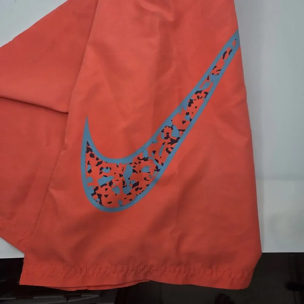 Nike Boys Swim Trunks Size Medium (9–11 Years) Bright Coral Orange Swoosh Board